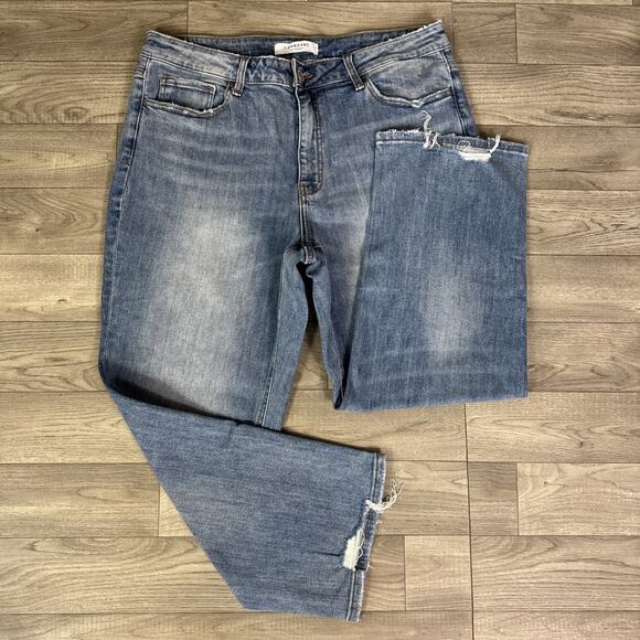 Lovervet by Vervet Mid Rise Straight Leg Jeans Light Wash sz 18W - Picture 1 of 8